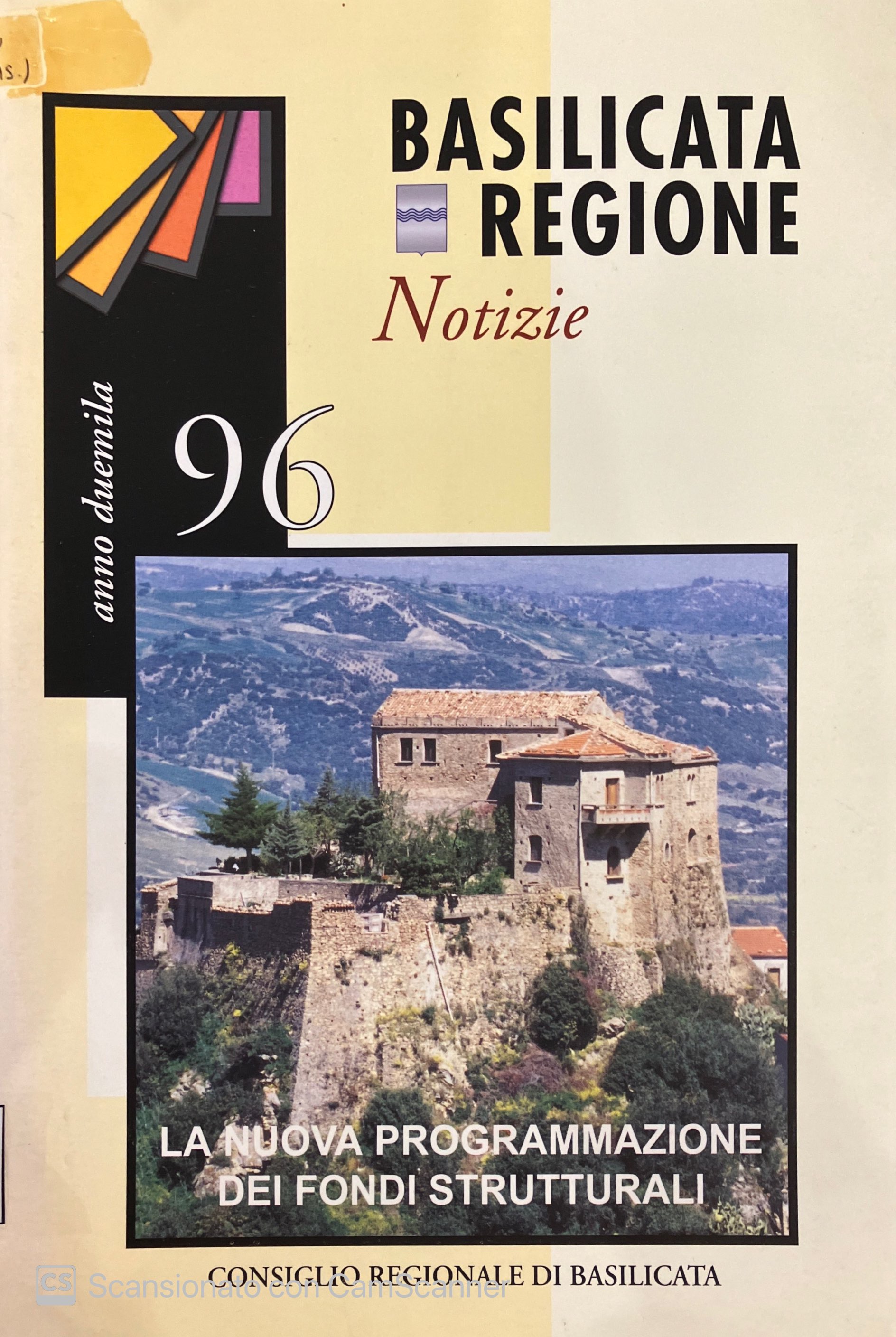 BASILICATA REGIONE NOTIZIE 96 - Anno 2000